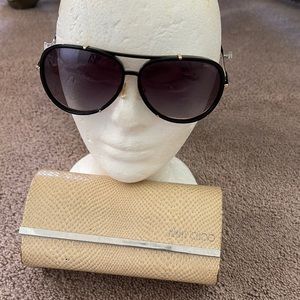Black Jimmy Choo aviators.
